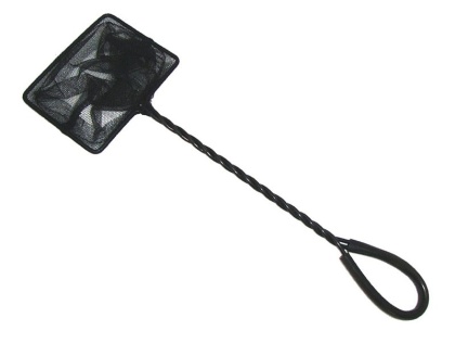 AQUA NOVA podbierak siatka czarna 7,5 cm – do ryb, krewetek i narybku