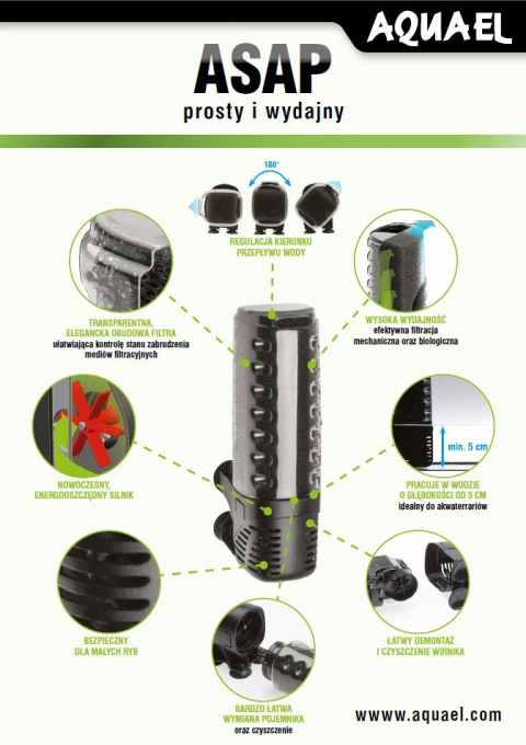 AQUAEL ASAP 700 filtr wewnętrzny do zbiornika 100-250l AQUAEL ASAP 700 filtr wewnętrzny do zbiornika 100-250l