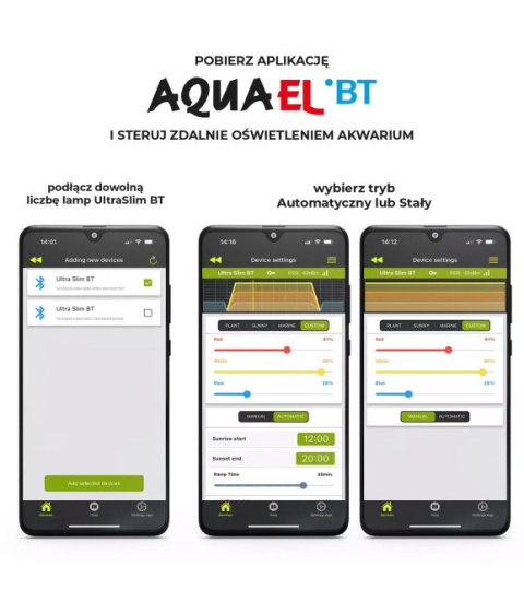 AQUAEL Ultra Slim BT 30 belka do akwarium 32-57cm 30W LED AQUAEL Ultra Slim BT 30 belka do akwarium 32-57cm 30W LED