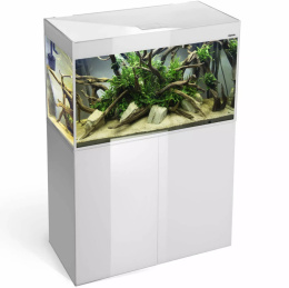Aquael Glossy 100 D&amp;N zestaw akwariowy biały z szafką 215l