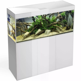 Aquael Glossy 150 D&amp;N zestaw akwariowy biały z szafką 405l