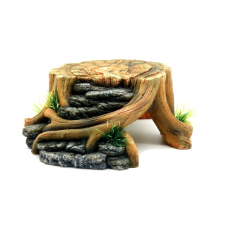 Reptile Nova Dekoracja do terrarium 23x22x9cm Pień z grotą