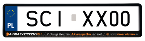 Ramka tablicy rejestracyjnej - Z drogi śledzie! AKWARYSTKA jedzie! Ramka tablicy rejestracyjnej - Z drogi śledzie! AKWARYSTKA jedzie!