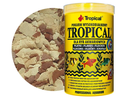 Tropical 1000ml 200g Płatkowany pokarm wysokobiałkowy dla ryb