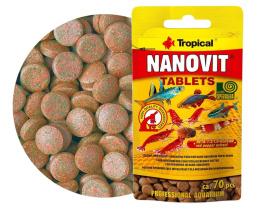 Tropical Nanovit Tablets 10g 70szt Pokarm tabletki dla narybku i małych ryb
