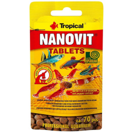 Tropical Nanovit Tablets 10g 70szt Pokarm tabletki dla narybku i małych ryb