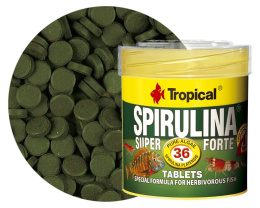 Tropical Super Spirulina Forte Tabletki 50ml 36g Pokarm roślinny dla ryb