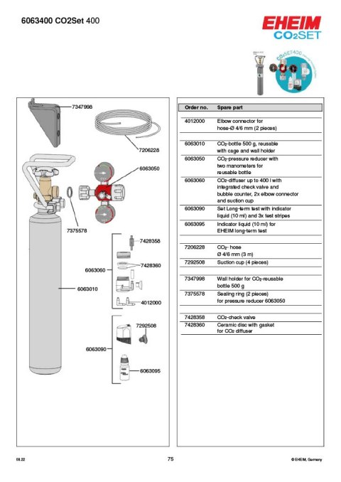 EHEIM zestaw CO2 SET400 (6063400) EHEIM zestaw CO2 SET400 (6063400)