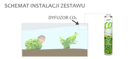 PLANTIS prosty zestaw BUTLA CO2 1000ml + DYFUZOR