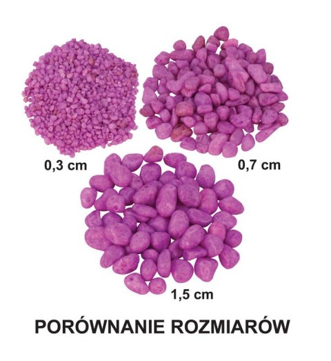 Żwirek do akwarium Happet fluor pomarańczowy 0.7cm, 0.5kg