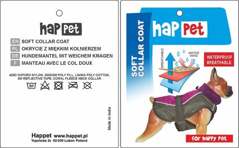 Kurtka dla psa Happet 352A granat S-35 cm