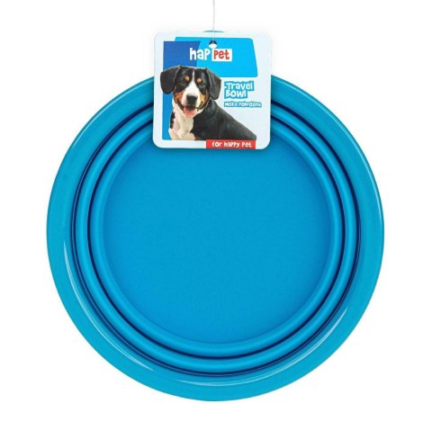 Miska silikonowa turystyczna składana niebieska 0,35l