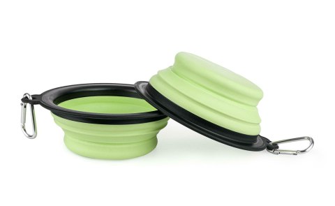 Miska silikonowa turystyczna składana podróżna zielona M197