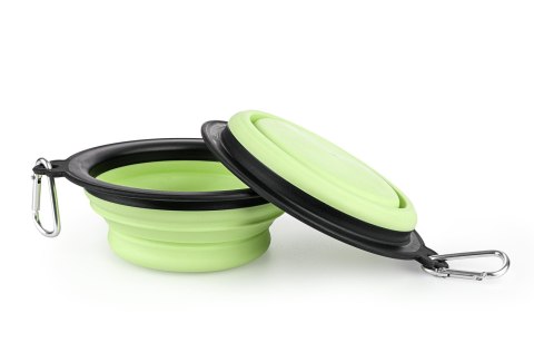 Miska silikonowa turystyczna składana podróżna zielona M197