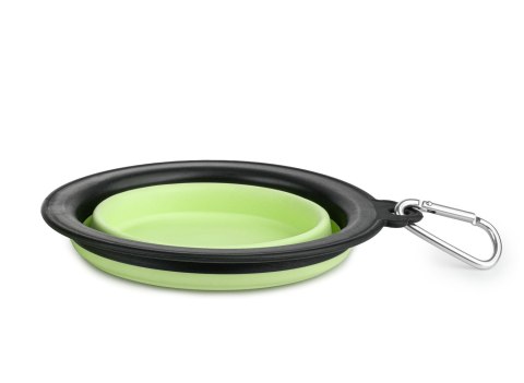 Miska silikonowa turystyczna składana podróżna zielona M197