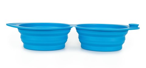 Podwójna miska silikonowa turystyczna składana 2x0,35l