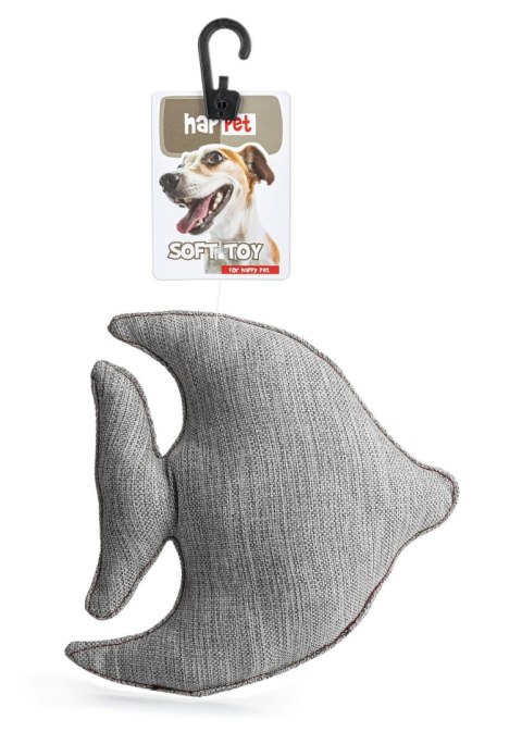 Z893 materiałowa rybka jasny szary 19cm