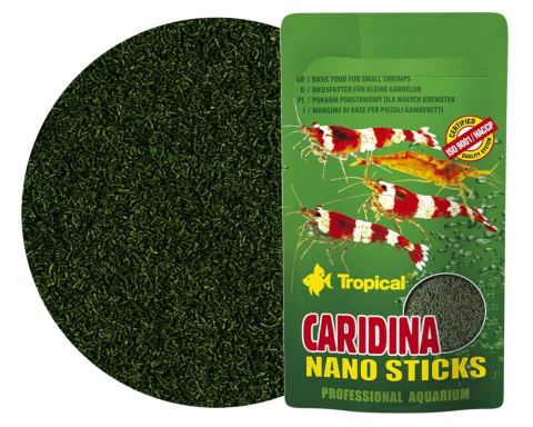 Tropical Caridina Nano Sticks 10 g – pokarm dla krewetek ze spiruliną