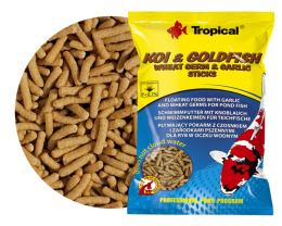 Tropical Koi&Goldfish Wheat Germ&Garlic Sticks 1L/90g - Pokarm dla ryb