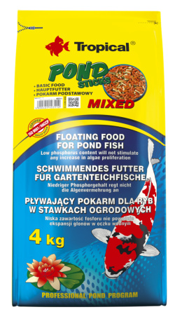 Tropical Pond Sticks Mixed 50L/4kg - Karma Pokarm dla ryb w oczku wodnym