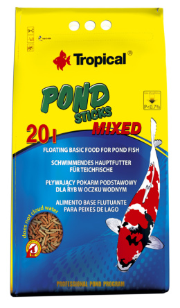 Tropical Pond Sticks Mixed 20L/1,6kg - Karma Pokarm dla ryb w oczku wodnym