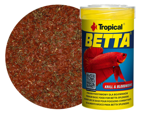 Tropical Betta 100ml 25g – pokarm dla bojowników z krylem i ochotką