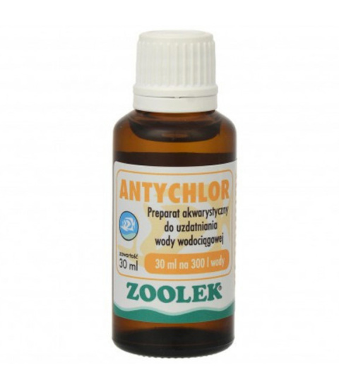 Zoolek Antychlor 30 ml – usuwa chlor i metale ciężkie