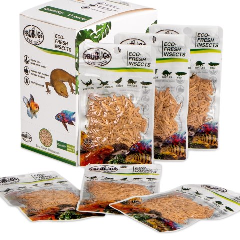 ProBugs Eco-Fresh Riceworm 15 x 15g - świeże larwy muchy 15 szaszetek