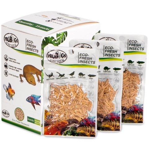 ProBugs Eco-Fresh Riceworm 15 x 15g - świeże larwy muchy 15 szaszetek