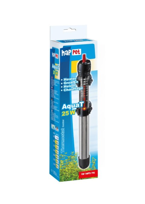 Happet AquaT 25W – grzałka akwariowa z termostatem, do zbiorników 10-25L Happet AquaT 25W – grzałka akwariowa z termostatem, do zbiorników 10-25L