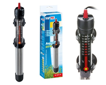 Happet AquaT 25W – grzałka akwariowa z termostatem, do zbiorników 10-25L