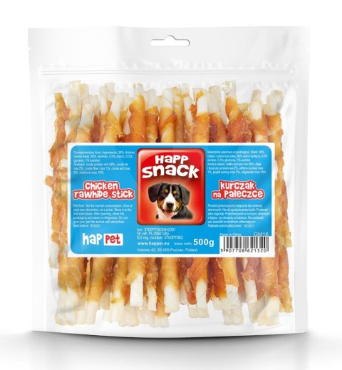 Happet Kurczak na pałeczce 500 g – naturalna przekąska dla psa