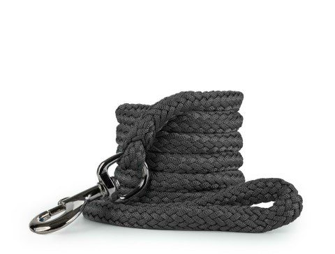 Happet Smycz pleciona czarna 220 cm – trwała smycz z uchwytem