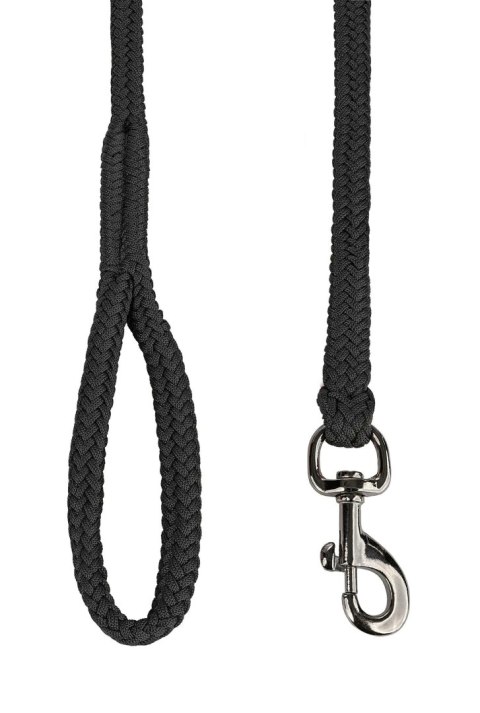 Happet Smycz pleciona czarna 220 cm – trwała smycz z uchwytem