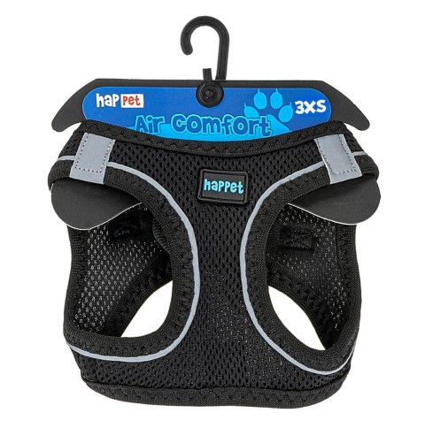 Happet Puszorek Air Comfort 3XS czarny | Oddychające szelki dla psa kota