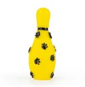 Piszcząca zabawka dla psa | Kręgiel żółty 14 cm