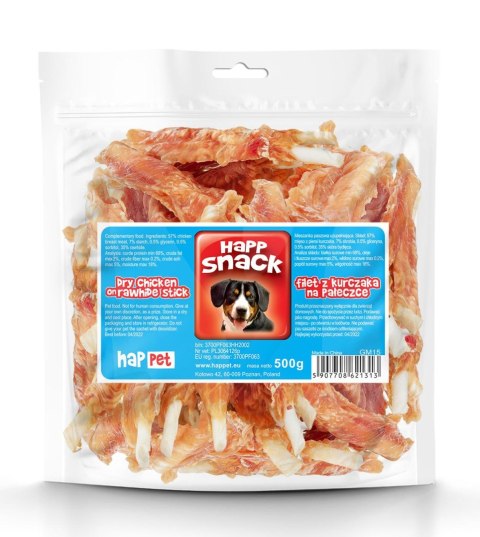 Happet filet z kurczaka na pałeczce – gryzak dla psa, 500 g