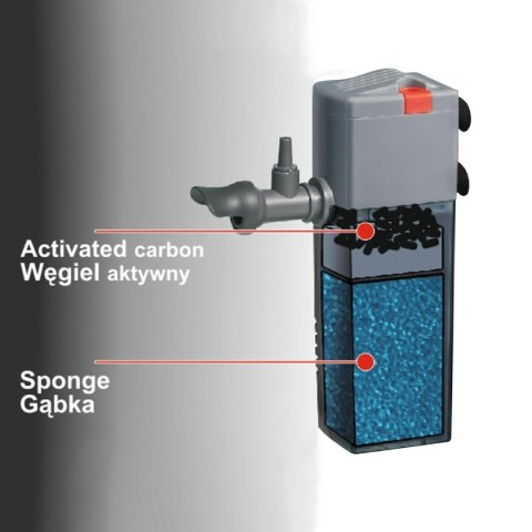 Happet filtr ORCA 350 – wewnętrzny, 350 l/h, do akwarium 60–120 l