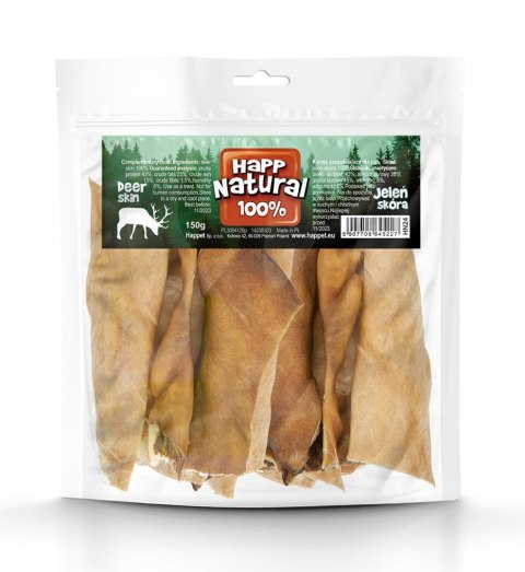 Happet skóra z jelenia – naturalny gryzak dla psa 100%