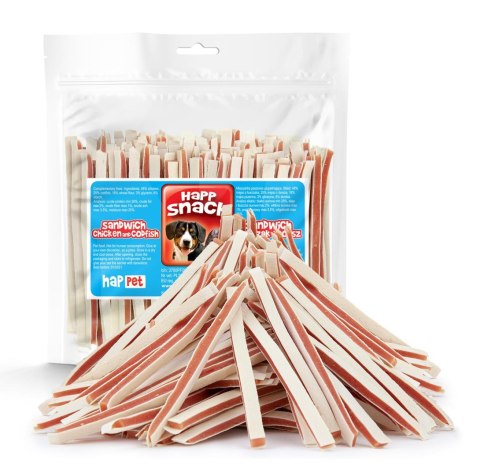 Happet sandwich kurczak & dorsz – przysmak dla psa 500 g