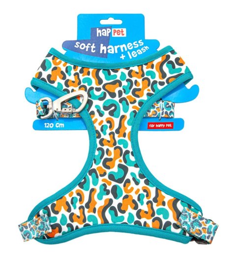 Happet puszorek + smycz „kwiaty” – bezuciskowe szelki dla psa