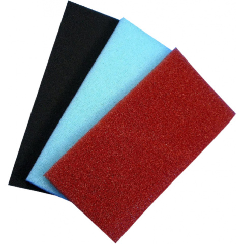 AZOO 3in1 Bio-Sponge - gąbki do filtra 3szt: brązowa, czarna, niebieska