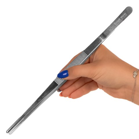 Kruger Meier pęseta prosta 30 cm – precyzyjna stal nierdzewna