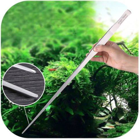 Kruger Meier pęseta prosta 48 cm – stal nierdzewna, precyzyjna