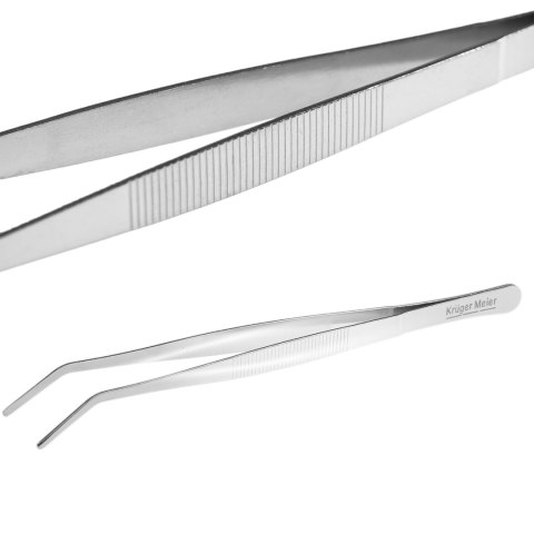 Kruger Meier pęseta zagięta 20 cm – precyzyjna, stal nierdzewna