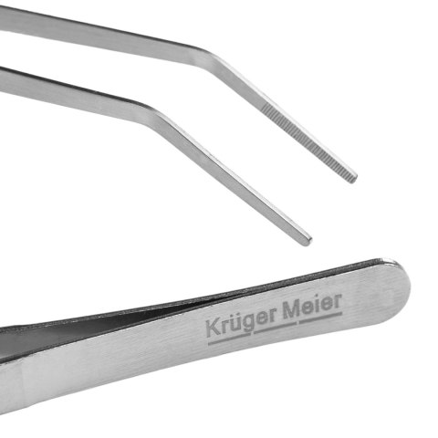 Kruger Meier pęseta zagięta 30 cm – stal nierdzewna, precyzyjna