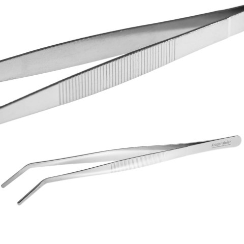 Kruger Meier pęseta zagięta 30 cm – stal nierdzewna, precyzyjna
