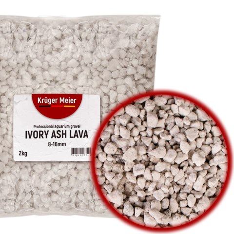 Kruger Meier Ivory Ash Lava 8-16 mm - Żwirek do akwarium 2kg
