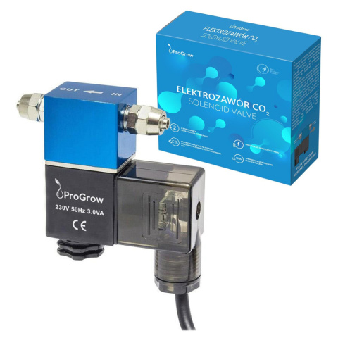 ProGrow Elektrozawór CO2 – energooszczędny zawór z zestawem złączek