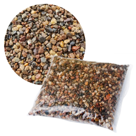 Ciemny żwir rzeczny 5-10 mm, 2 kg – naturalne podłoże do akwarium